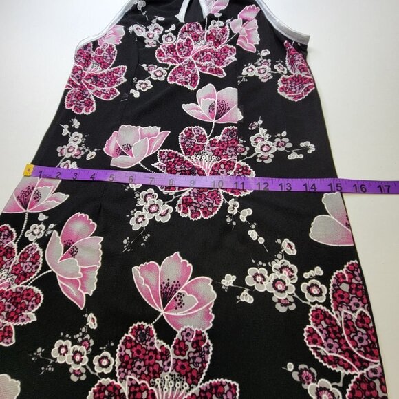 Chinese Mandarin Collar Dress Chinese Cheongsam Style Sleeveless- Size S/M - Picture 9 of 14